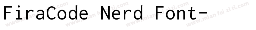 FiraCode Nerd Font字体转换